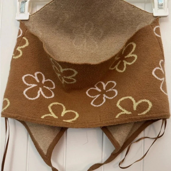 Brown Floral Women's Bag medium - Picture 3 of 4